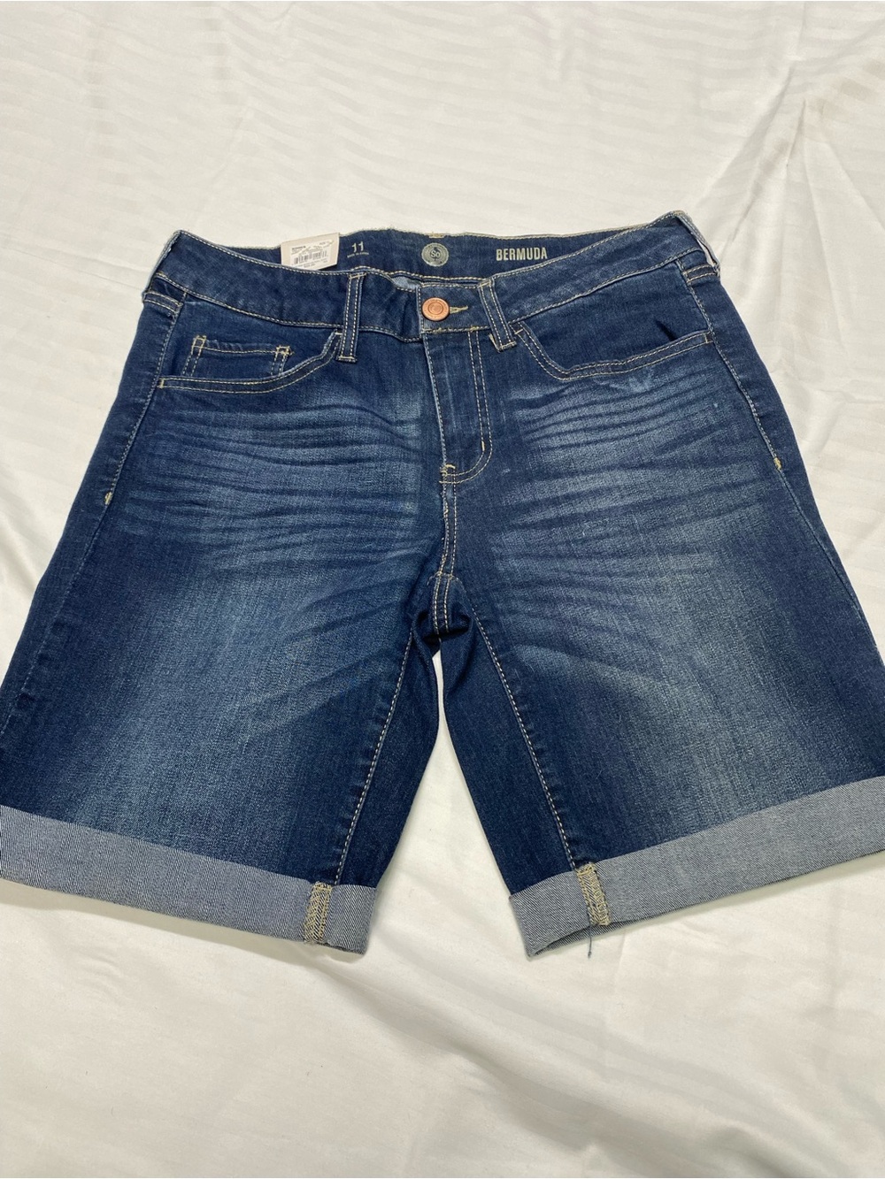 Bermuda Denim Shorts - Dark Blue